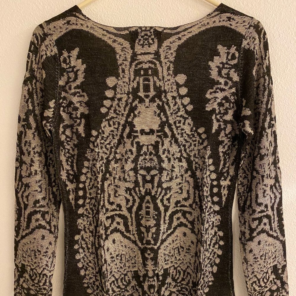 Beulah Ladies Dark & Light Gray Textured Long Sleeve Blouse - Small & Medium - Picture 5 of 10